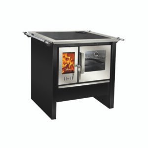 COCINA A LEÑA ALLEGRA NEGRA 860X850X600 AMESTI