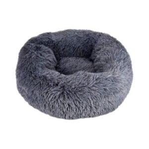 CAMA REDONDA DE FELPA ANTIESTRÉS PELUDA PARA MASCOTA 50X50 CM