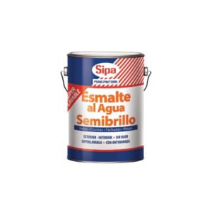 ESMALTE AGUA SIPA SEMIBRILLO BLANCO GALON