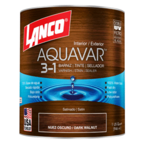 BARNIZ AQUAVAR NUEZ OSCURO 1/4GALÓN LANCO