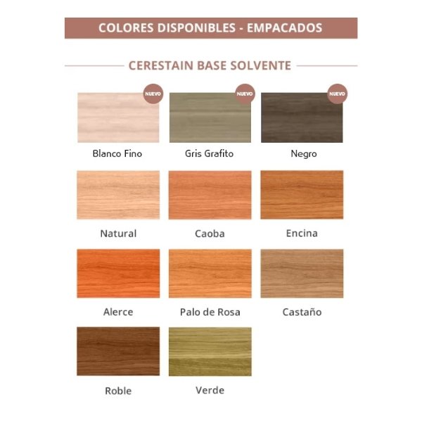 Colores cerestain protector de maderas