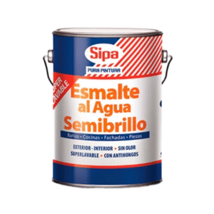 ESMALTE AL AGUA SIPA SEMIBRILLO BASE P GALÓN | ALTO PODER CUBRITIVO