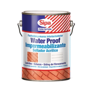IMPERMEABILIZANTE ACRÍLICO WATER PROOF ALERCE GALÓN SIPA PARA INTERIORES Y EXTERIORES