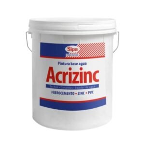 PINTURA ACRÍLICA ACRIZINC NEGRO TN 4GALÓN SIPA PARA TECHOS Y CANALETAS
