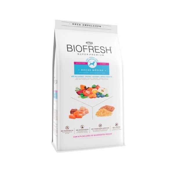 ALIMENTO BIOFRESH SUPER PREMIUM PERRO LIGHT RAZA MEDIANA 10.1 KG