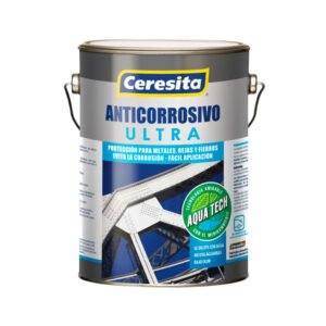 ANTICORROSIVO AQUATECH ULTRA NEGRO GALÓN CERESITA BASE ACUOSA PARA ESTRUCTURAS METÁLICAS