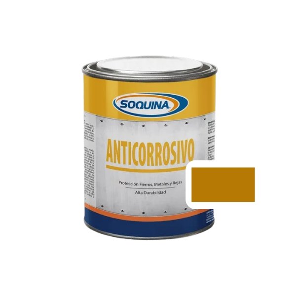 ANTICORROSIVO SOQUINA OCRE 1 LT BASE ALQUÍDICA PARA ESTRUCTURAS METÁLICAS