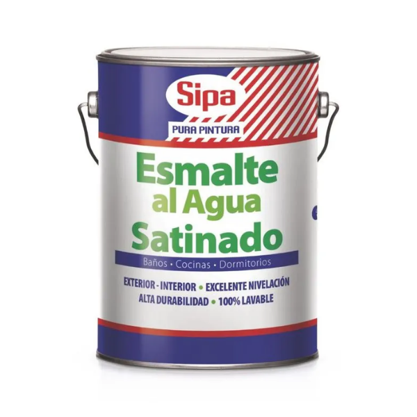 ESMALTE AGUA SIPA SATINADO BASE N GALÓN | PINTURA INTERIOR
