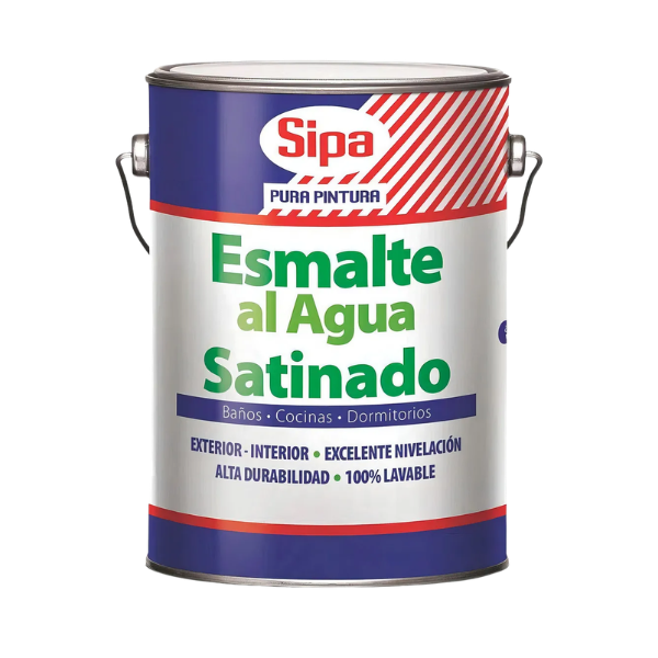 ESMALTE AGUA SIPA SATINADO BLANCO GALÓN