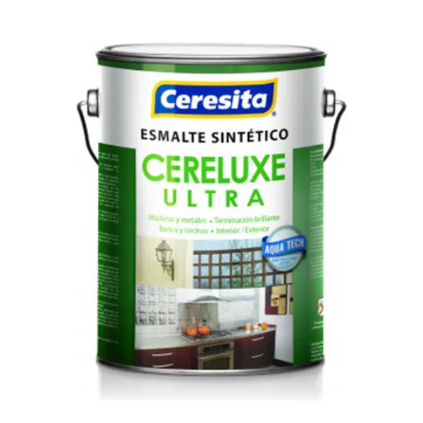 ESMALTE SINTÉTICO CERELUX ULTRA BASE MEDIA GALÓN CERESITA PARA ACERO
