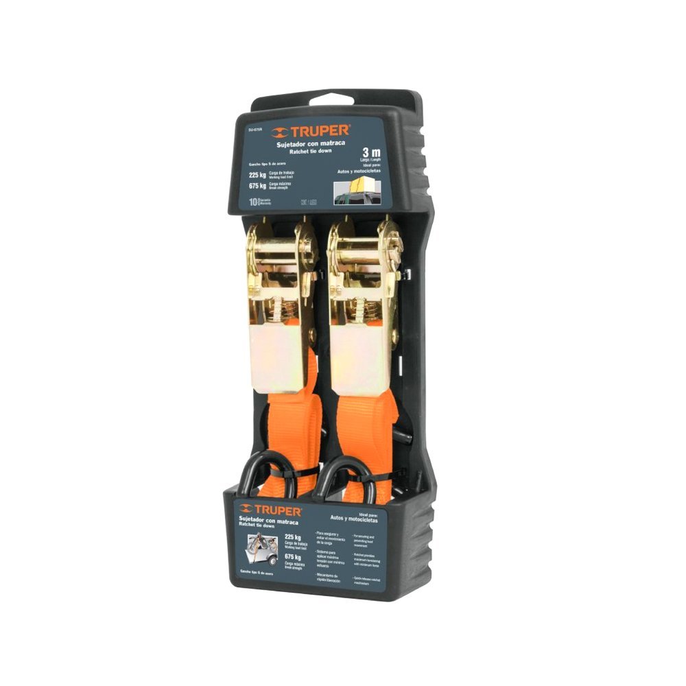JUEGO DE 2 SUJETADORES CON MATRACA CARGA MÁXIMA 1125 19282 TRUPER