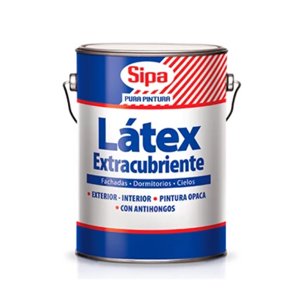 LÁTEX EXTRACUBRIENTE BASE P SIPA GALÓN | ALTO RENDIMIENTO Y RESISTENCIA
