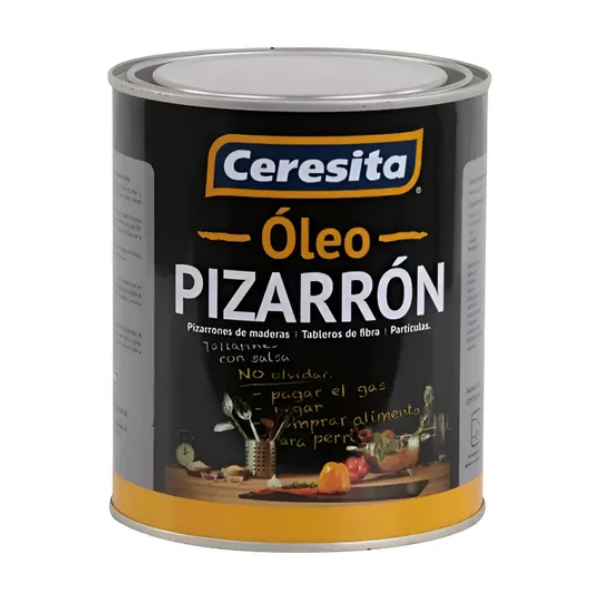PINTURA ÓLEO PIZARRA NEGRA 1/4 GALÓN CERESITA PARA ESCUELAS