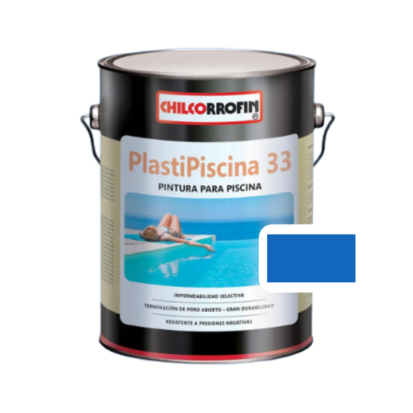 PINTURA PARA PISCINA PLASTIPISCINA AZUL GALÓN CHILCORROFIN BASE ACRÍLICA
