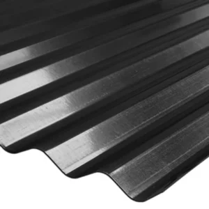 Plancha Zinc Acanalada Prepintado Negro 0.35 X 3 MT