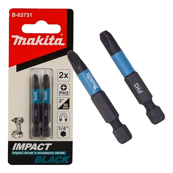 PUNTA IMPACT BLACK PH3 50MM 2 PIEZAS MAKITA B63731