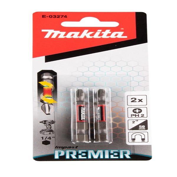 PUNTA IMPACT PREMIER PH2 50MM MAKITA 2PZS E-03274