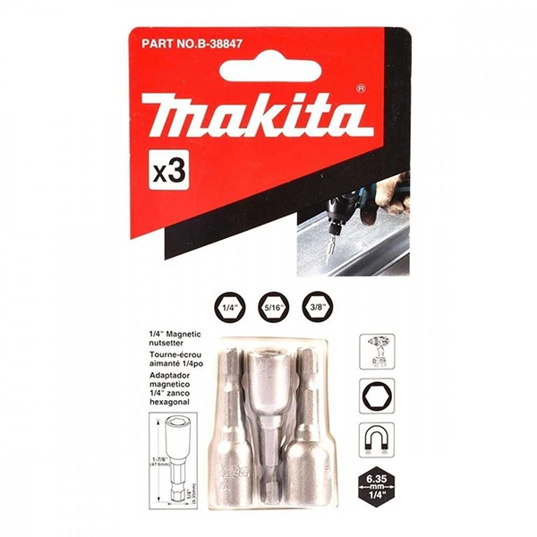 SET ADAPTADOR MAGNETICO 3 PIEZAS MAKITA B38847