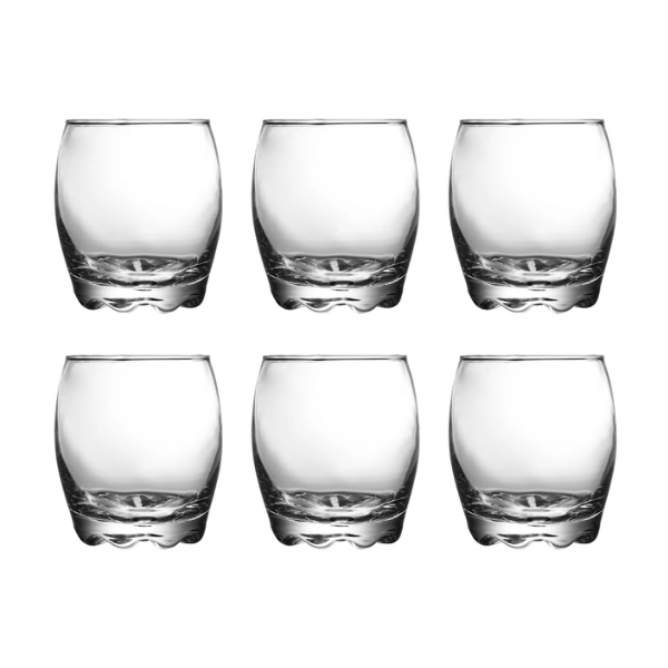 SET 6 VASOS VIDRIO 284 ML BOSSA