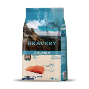 BRAVERY DOG CACHORRO RAZAS PEQUEÑAS SALMÓN 2 KG