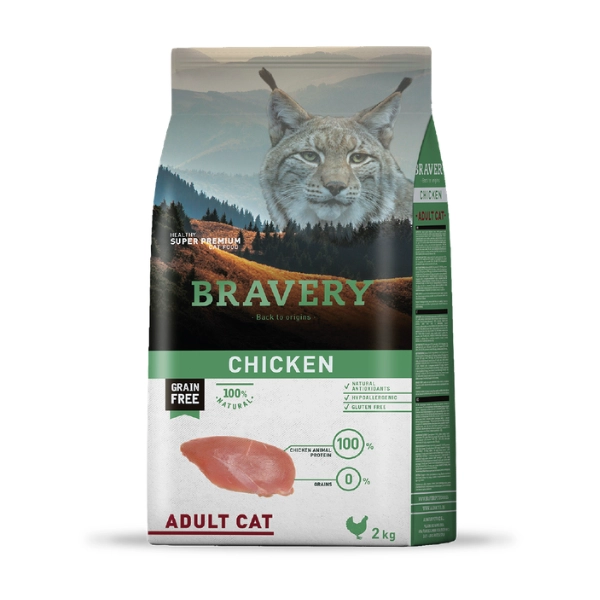 BRAVERY GATO ADULTO POLLO 2 KG